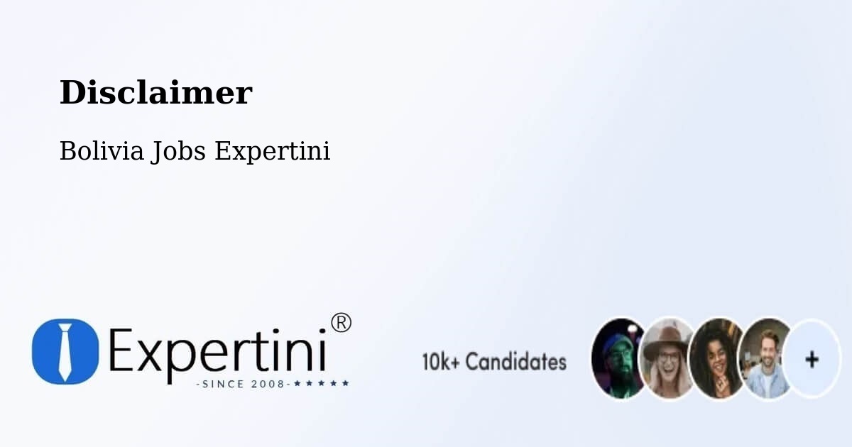Disclaimer – Warnes - Bolivia Jobs Expertini